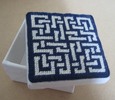 Thumbnail Cross stitch pattern for Celtic Knot In White on Navy Blue Thumbnail Cross stitch pattern for Celtic Knot In White on Navy Blue